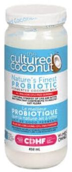 Coconut-based probiotic, a fermented food used to support gut microbiome