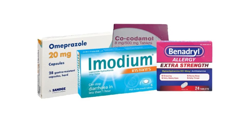 Medications such as PPIs and antidiarrhoeals that may impair gut motility and the migrating motor complex