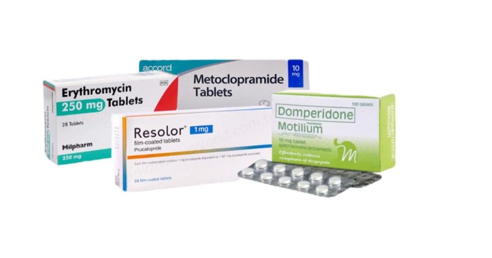 Prescription prokinetic drugs used to support the migrating motor complex and prevent SIBO

